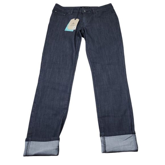 Prana Kara Rolled Skinny Jeans Denim Gray Size 6 28 Stretch Cuffed Low Rise - Picture 2 of 12